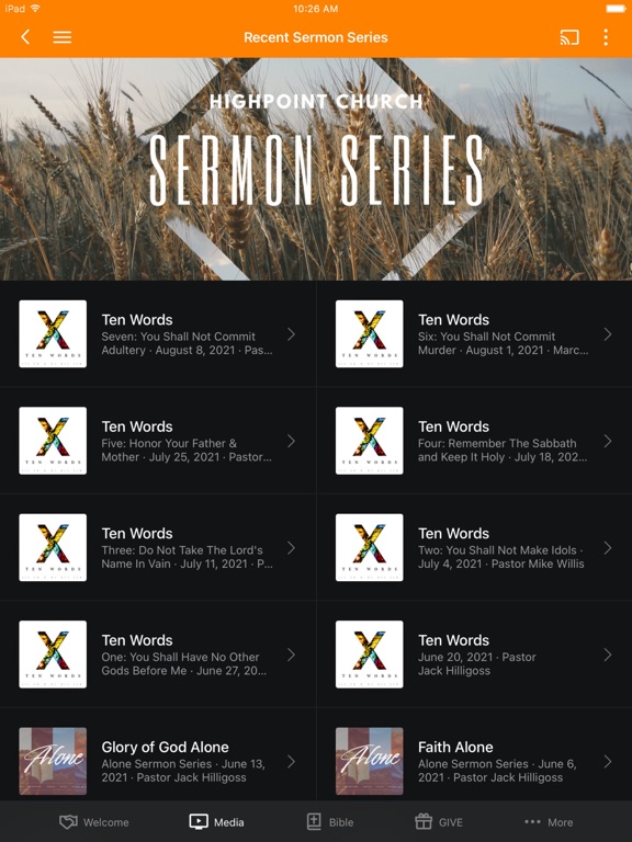HighPoint Church LW iPad screenshot 2 - Education app