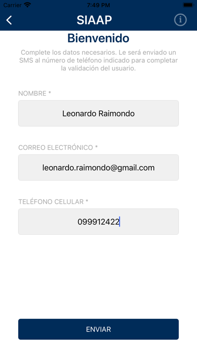 SIAAP Screenshot