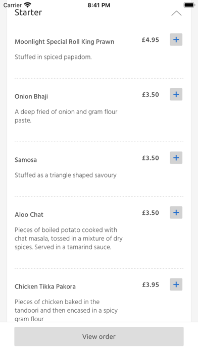 Moonlight Restaurant, London Screenshot