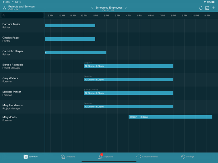 ADP Schedules Solution