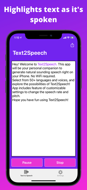 ‎Text2Speech. Ekran görüntüleri