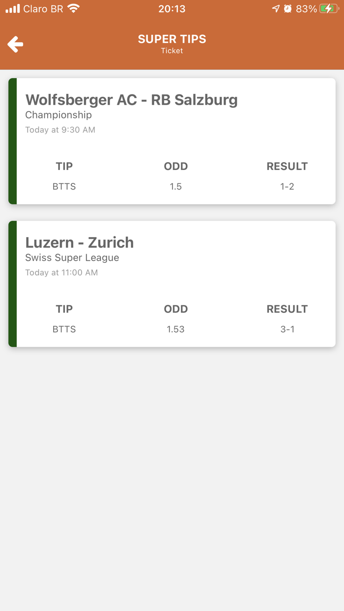 Super Tips - Goals and BTTS