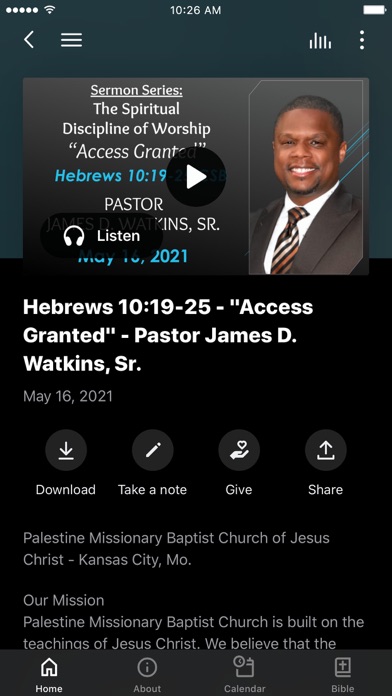 Palestine Missionary Baptist Screenshot