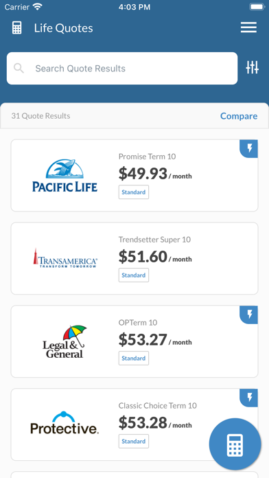 Coastal Wealth Life Quotes Screenshot
