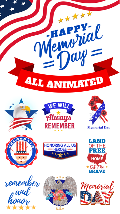 Screenshot #1 pour Memorial Day: Stickers