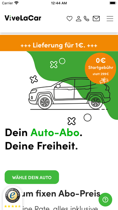 ViveLaCar Österreich Auto-Abo Screenshot