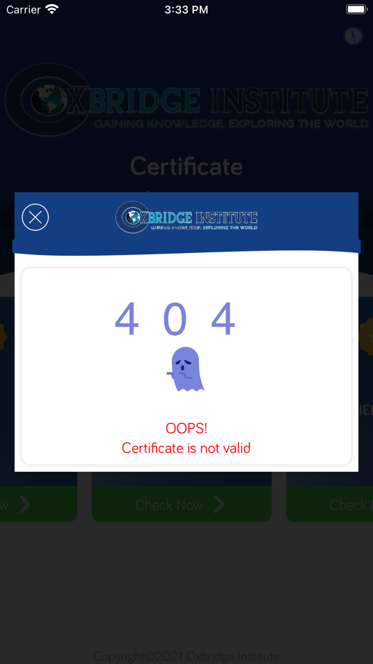 #4. Oxbridge Institute Certificate (iOS) 由: Oxbridge Technology
