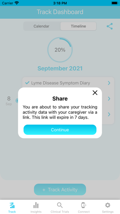 Lyme Symptom Tracker Screenshot