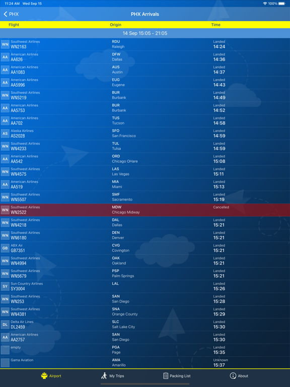 Screenshot #5 pour Phoenix Airport Info + Radar