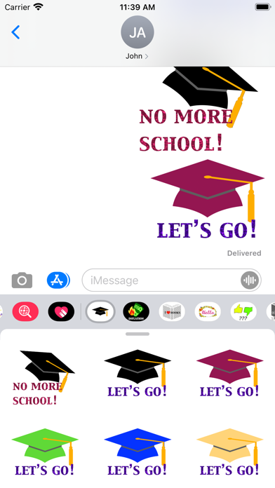 graduation stickers! Screenshot
