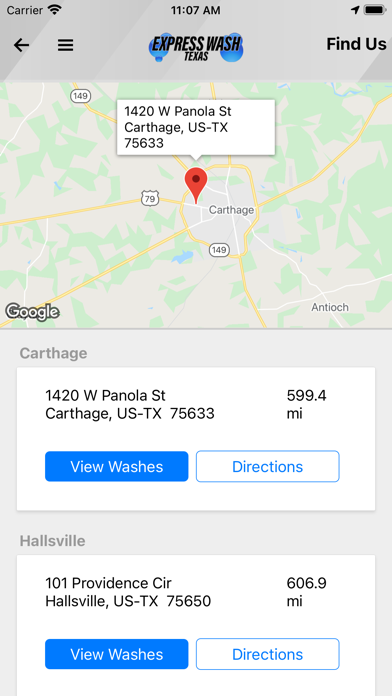 Express Wash Texas Screenshot
