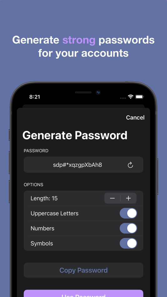 #3. Passwd - Easy Password Manager (iOS) 게시자: Slayter Development