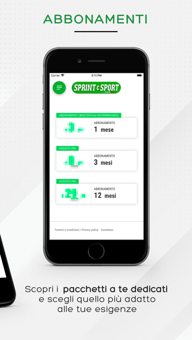Sprint e Sport Digitale Screenshot