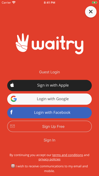 Waitry: Digital Restaurants Screenshot