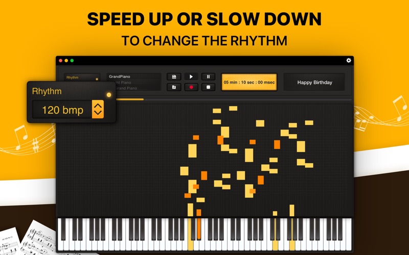 MIDI Keyboard - Piano Lessons Screenshot