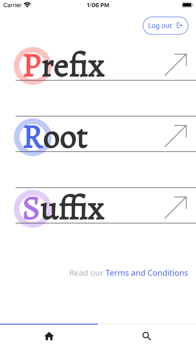 Screenshot #1 pour WordBranch -Prefix/Root/Suffix