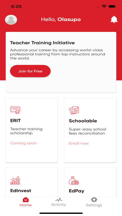 Edubanc Screenshot