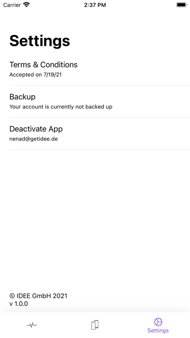 ENHALO Authenticator Screenshot