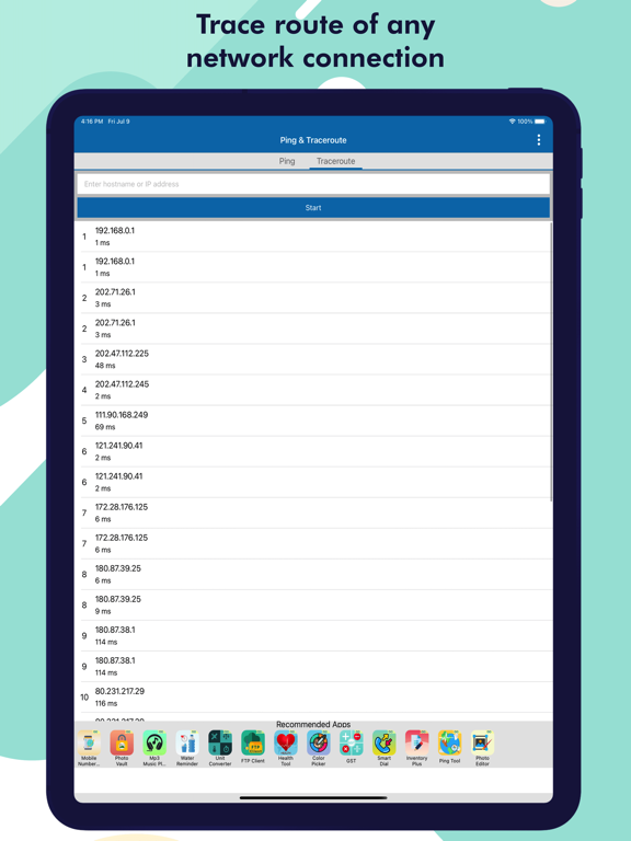 Screenshot #6 pour Ping & Trace Route