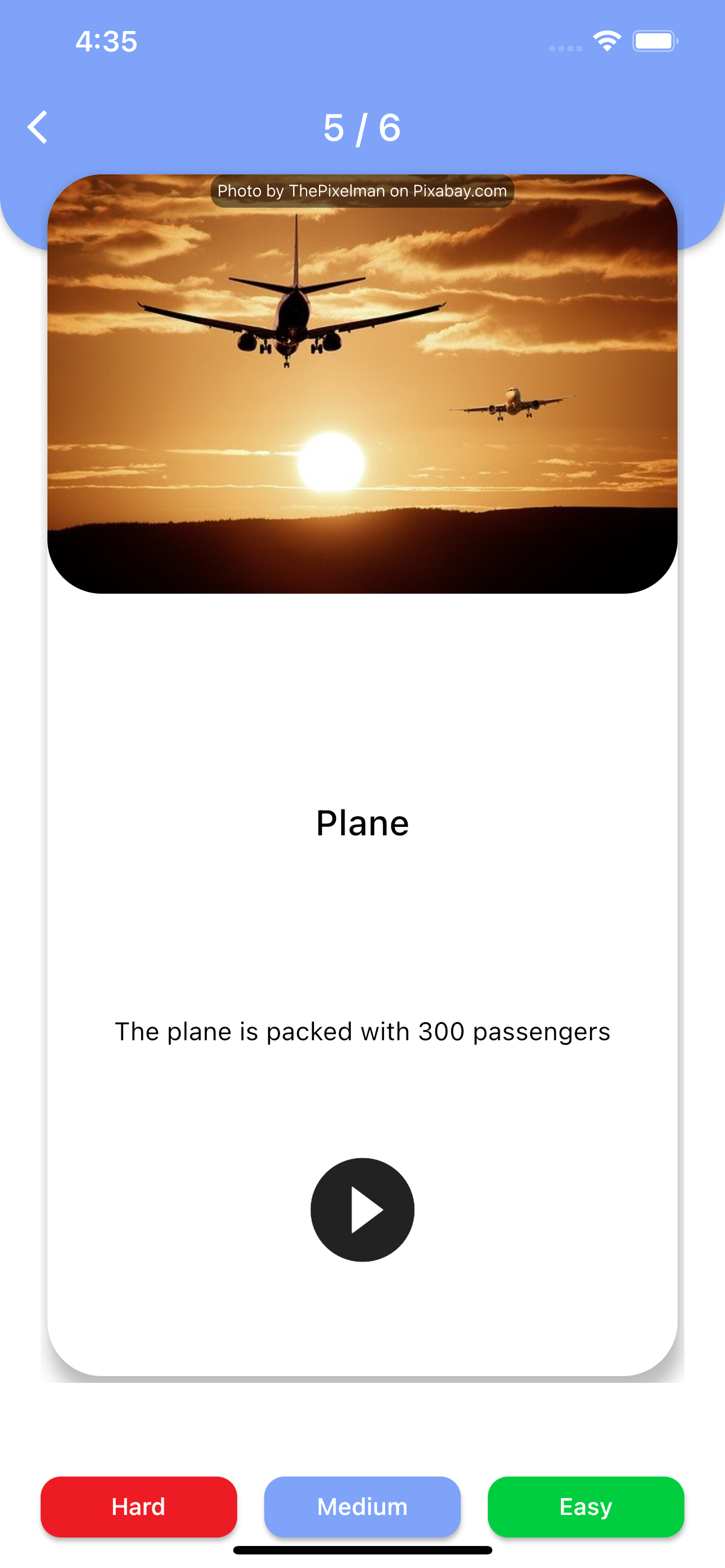 Word flashcards, active recall