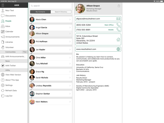 Screenshot #6 pour Synapse-AAN Member Communities