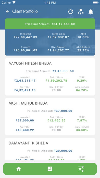 VCare Investment Screenshot