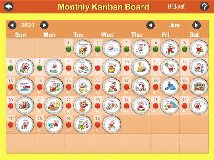 Kids schedule and Kids todo list