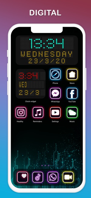 iphone clock theme