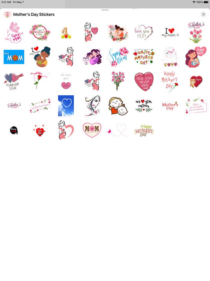 Happy Mothers Day Stickers