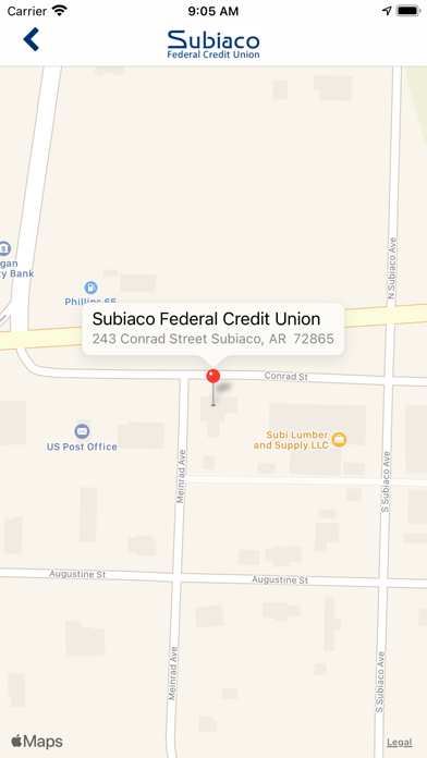 Subiaco Federal CU Mobile Screenshot