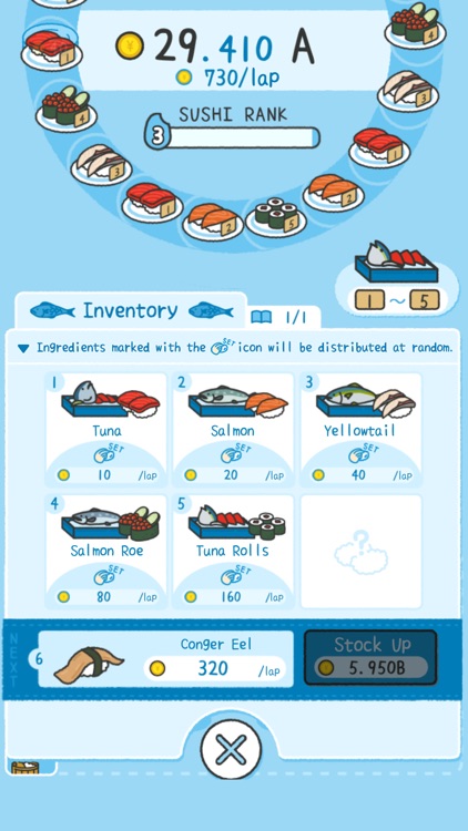 Merge Sushi: Merge and Collect