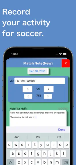 Game screenshot NOTE F.C. - Soccer note app - apk