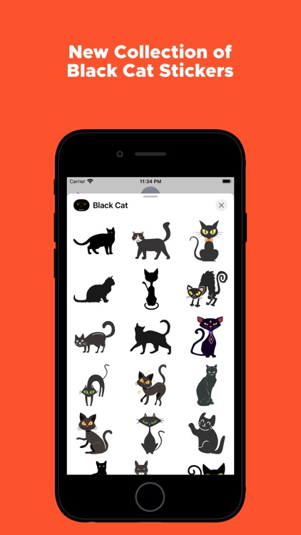 Cute Black Cat Stickers Pack