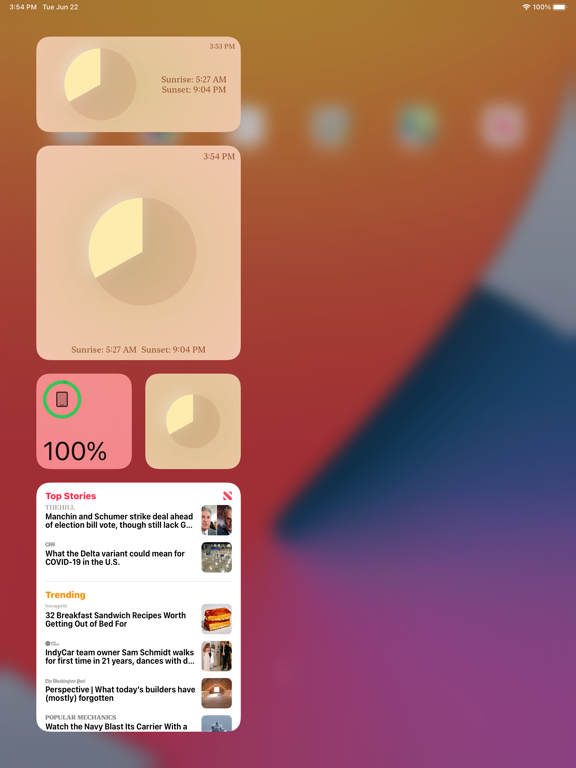 Daylight - Solar Clock iPad screenshot 6 - Weather app