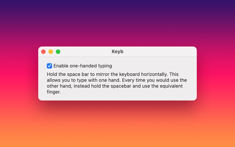 Screenshot #1 pour Keyb: the one-handed keyboard