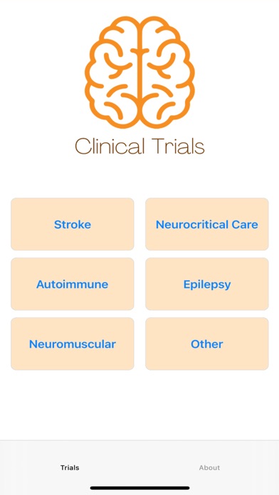 Clinical Trials App Screenshot