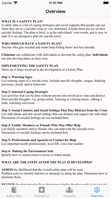Screenshot #3 pour Stanley-Brown Safety Plan