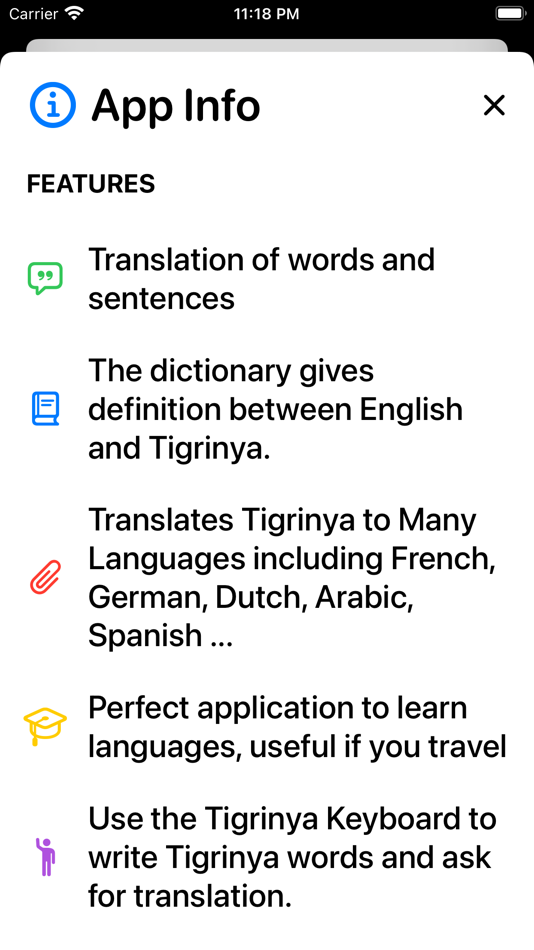 #5. Tigrinya Dictionary Translator (iOS) 来自: Mohammed Dawued Mohammed