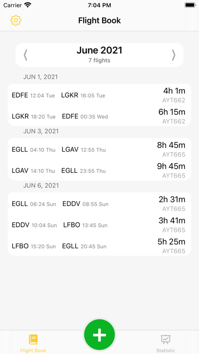 Screenshot #1 pour Flight Log Book & Tracking