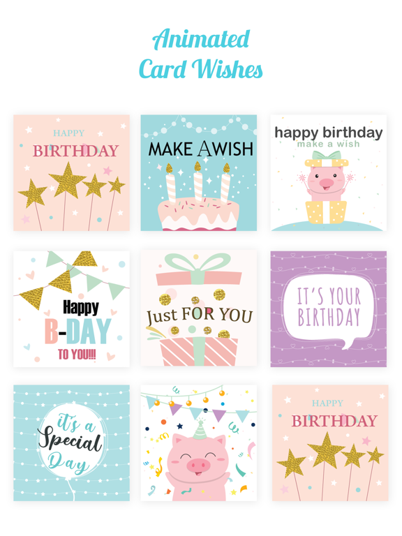 Animated Birthday Card Wishes screenshot 2