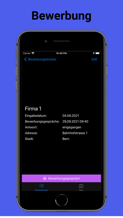 BewerbungsTracker Screenshot