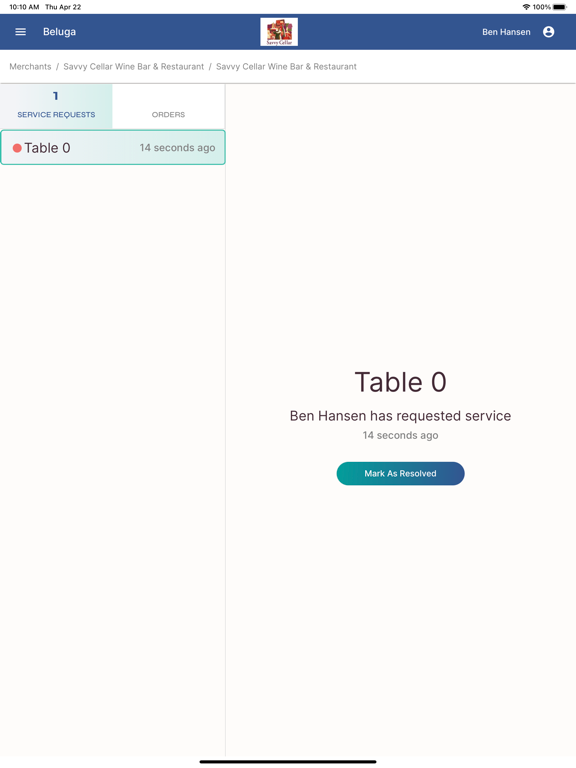 Beluga Kitchen iPad screenshot 2 - Food & Drink app