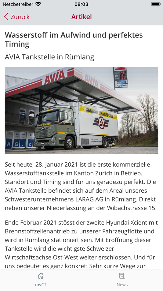 #3. myCT (iOS) 由: CAMION-TRANSPORT AG WIL CT