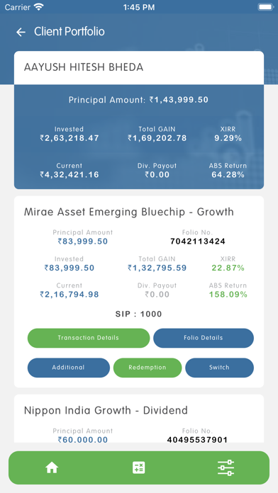 VCare Investment Screenshot