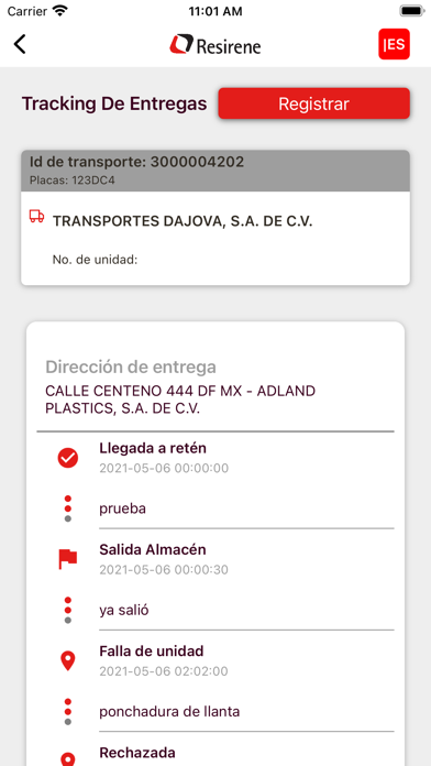 Resirene Logistics Screenshot