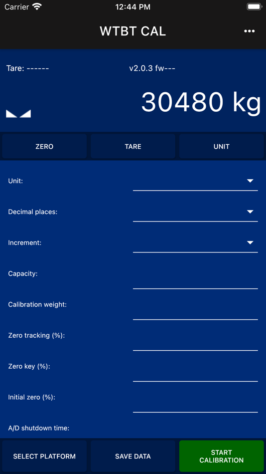 #1. WT-BT-BR Calibração (iOS) 由: Weightech