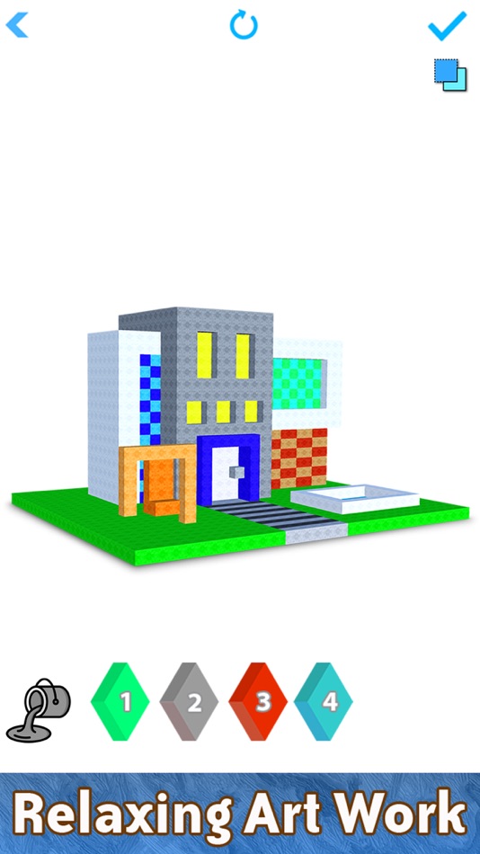 #5. House 3D Voxel Color By Number (iOS) 由: Aysha Sehar