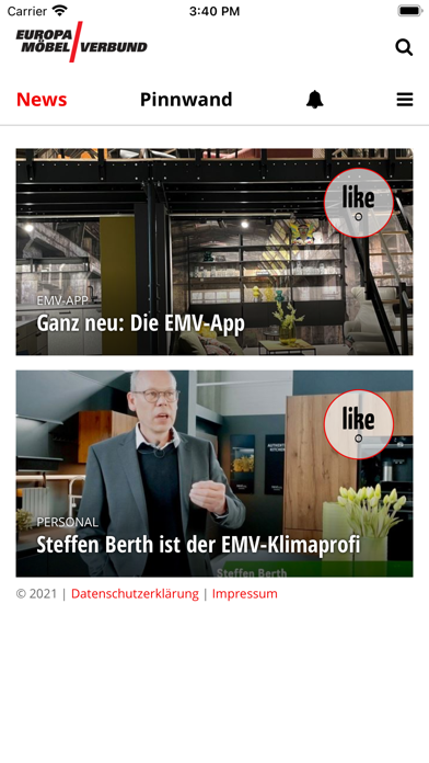 EMV Europa Möbel-Verbund Screenshot