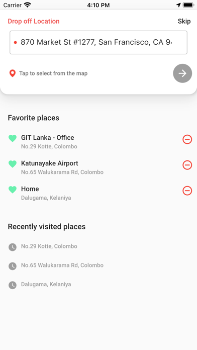 TaxiMe Sri Lanka Screenshot