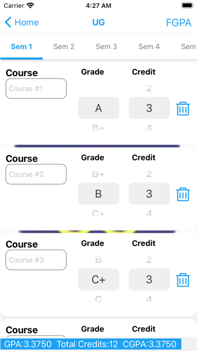Screenshot #2 pour TReC GPA Calculator